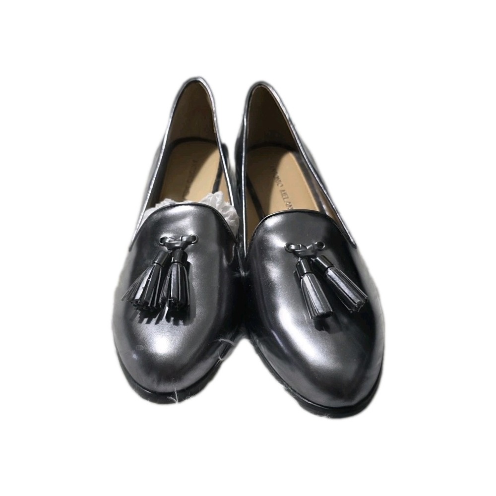 Antonio Melani Women's Pewter Tassel Loafers‎ Sz 10M New Classic Chic Workwear